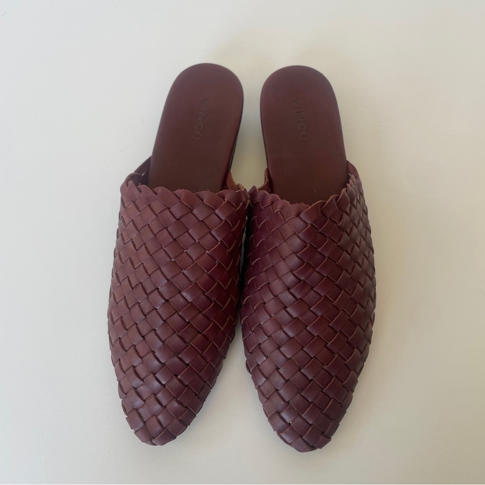 Vince Women's Galena Woven Mules in Bordeaux US 9 | EU 39